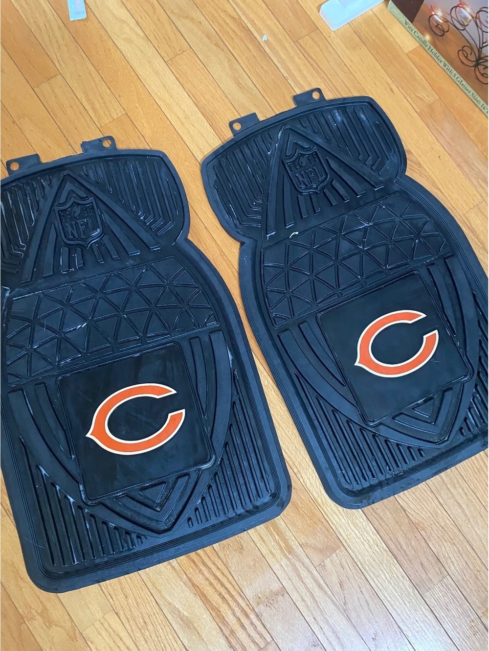 Chicago Bears Rubber Car Floor Mats Set NFL Fan Accessories